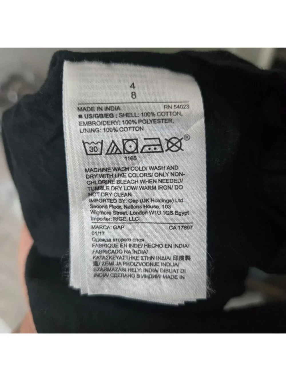 Gap A Line Maxi Skirt 4 Black Cotton Floral Lace Trim Flowy Boho Summer Vacation - Picture 8 of 11